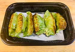 Pan Fried Vegetable Dumplings To Go at New Asian Bistro, Hometown, PA.