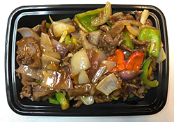 Pepper Steak with Onions at New Asian Bistro, Hometown, PA.